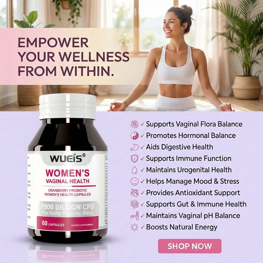 Caring for intimate health, eliminating vaginal odor – promoting gut balance and digestion – women's probiotics and prebiotics supplement