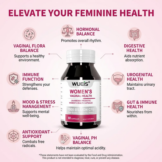 Caring for intimate health, eliminating vaginal odor – promoting gut balance and digestion – women's probiotics and prebiotics supplement