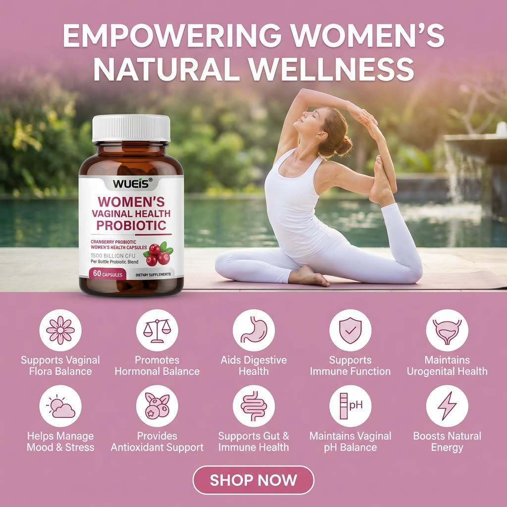 Caring for intimate health, eliminating vaginal odor – promoting gut balance and digestion – women's probiotics and prebiotics supplement